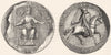 DECORATIVE. Great Seal of Richard I 1845 old antique vintage print picture