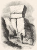 BURCHOVEN. Robin Hood's Stride(Mock Beggar's Hall) 1845 old antique print