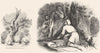 CLIPSTONE PARK. Parliament Oak; Will Scarlet, buck 1845 old antique print