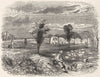 SUSSEX. Lewes Priory 1845 old antique vintage print picture