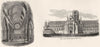 LONDON. Old St Paul's Cathedral 1845 antique vintage print picture