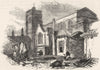 LONDON. South side of St Bartholomew's Church 1845 old antique print picture
