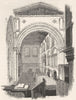 LONDON. Choir, St Bartholomew's Church 1845 old antique vintage print picture