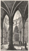 BUILDINGS. Round, Temple Church 1845 old antique vintage print picture