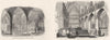 LONDON. Lady Chapel, St Mary Overies; Choir  1845 old antique print picture