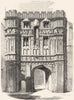 CHURCHES. Cathedral precinct gateway 1845 old antique vintage print picture