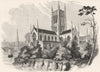 WORCS. Worcester, general view 1845 old antique vintage print picture