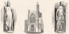 ROCHESTER. Cathedral, Augustine, mosaic dispensation 1845 old antique print