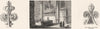 HANTS. Finial, Winchester; ; Lady Chapel  1845 old antique print picture