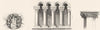 OXON. Boss, Oxford; Arcade, Tower; Norman Capital  1845 old antique print
