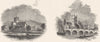 GLOS. Tewkesbury ; Tewkesbury 1845 old antique vintage print picture