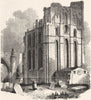 NORTHUMBS. Tynemouth 1845 old antique vintage print picture