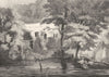 NORTHUMBS. Warkworth Hermitage 1845 old antique vintage print picture