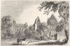 SCOTLAND. Dryburgh Abbey 1845 old antique vintage print picture