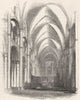 HANTS. Christchurch, Hampshire 1845 old antique vintage print picture