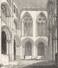 HANTS. Romsey Abbey 1845 old antique vintage print picture