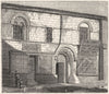 LINCS. Jew's House at Lincoln 1845 old antique vintage print picture