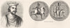 HENRY III. Tomb in Westminster Abbey; Seal 1845 old antique print picture