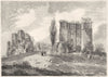 WARCS. Kenilworth Castle gate House 1845 old antique vintage print picture
