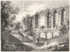 WARCS. Great Hall, Kenilworth 1845 old antique vintage print picture