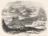 WALES. Harlech Castle 1845 old antique vintage print picture