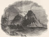 SCOTLAND. Rock of Dunbarton 1845 old antique vintage print picture