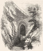 DUNBARTON. Gate betwixt upper & lower Castle 1845 old antique print picture