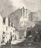 SCOTLAND. Edinburgh Castle 1845 old antique vintage print picture