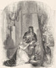 WILTS. Edward III & Countess Salisbury 1845 old antique vintage print picture
