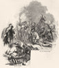 FRANCE. The Battle of Crecy 1845 old antique vintage print picture