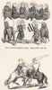 MILITARIA. Ordeal Combat or duel; Knights combating 1845 old antique print