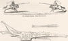 MILITARIA. Knights Jousting; Cross-bow & quarrell 1845 old antique print