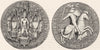 DECORATIVE. Great seal of Richard II 1845 old antique vintage print picture