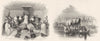 RICHARD II. Banishment of Bolingbroke, Norfolk; Gower 1845 old antique print