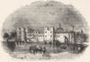 LONDON. The Savoy 1845 old antique vintage print picture
