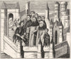 SOCIETY. Mtg. Richard II & Bolingbroke 1845 old antique vintage print picture
