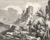 YORKS. Ruins of Scarborough Castle 1845 old antique vintage print picture