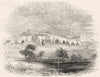 NOTTS. Caves Nottingham Castle 1845 old antique vintage print picture