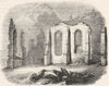 LONDON. Ruins, The Savoy Palace, 1711 1845 old antique vintage print picture