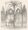 WILTS. Chapter-house, Salisbury 1845 old antique vintage print picture