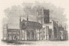 HEREFORD. Hereford Cathedral 1845 old antique vintage print picture