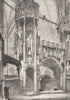 LONDON. Shrine of Henry V, in Westminster Abbey 1845 old antique print picture