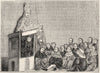 CLERGY. Archbishop reading Papal Bull  1845 old antique vintage print picture