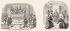 TILTING. Clifford, Boucmell; Accepting challenge 1845 old antique print