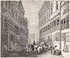 CHESHIRE. Watergate St, with external Rows, Chester 1845 old antique print