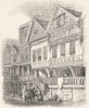 CHESHIRE. Old Houses in Chester 1845 antique vintage print picture