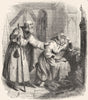 CLERGY. Parson & Clerk of Oxenford 1845 old antique vintage print picture