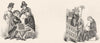 GAMES. Playing at Draughts ; Chair 1845 old antique vintage print picture