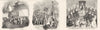 KINGS. King with his Privy Council(No) 1845 old antique vintage print picture