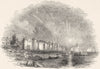 HANTS. Southampton 1845 old antique vintage print picture